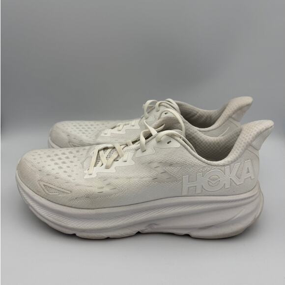 Hoka Clifton 9 Running Shoes White Size 12B main image 3